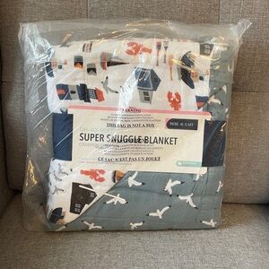 Bebe au Lait Nautical Print Baby/Toddler Blanket